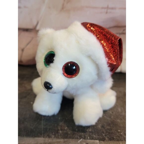 Beanie Baby polar bear Xmas Oslo plush stuffed animal toy decor - Picture 1 of 5